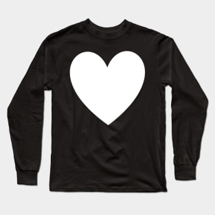 White Heart Long Sleeve T-Shirt